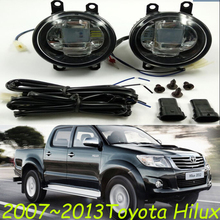2007 2013 Toyota Hilux daytime light LED white blue Hilux fog light 2pcs wire of harness