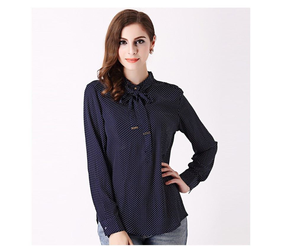 women long sleeve blue blouses (5)