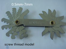 Caliente venta! acero inoxidable tornillo con paso de 2 unids = 1 lote métricas 60 degree rosca de medición modelo Gauge dientes reguladora 20 cuchillas