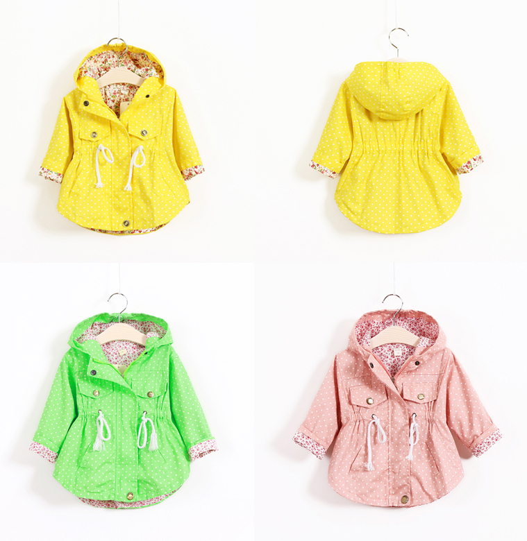 Children s clothing kids cotton trench girls cartoon batwing coat hot selling hoodies jackets girls fashion