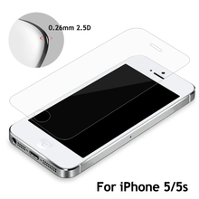 0.15 mm 5S Premium Explosion Proof Tempered Glass Screen Protector For iPhone 5 5S Reinforced Guard Protective Film With Pack