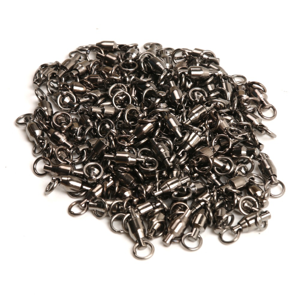 50pcs lot Free shipping High Quality ball bearing swivel with welded ring Fishing Accessory 3 