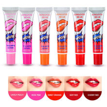 1Pcs Hot Sell Famous Brand Beauty Red Romantic Bear Wow Makeup Waterproof Lipstick Matte Lip Gloss Impermeavel Tatuagem