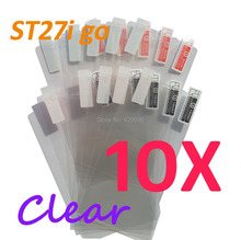 10pcs Ultra Clear screen protector anti glare phone bags cases protective film For SONY ST27i Xperia