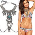 Collares Mujer Necklace Pendant Resin Big Chunky Necklace Exaggerated Choker Boho Bijoux Femme Women Multi Layer