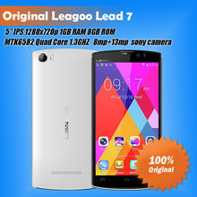 Original Leagoo Lead 7 Mobile Phones MTK6582 Quad core Android 4.4 OS Smartphone 5″ QHD IPS 1GB RAM 8GB ROM 13.0MP Camera Cell