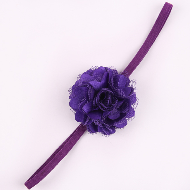 Chiffon Flower hairband Hair Accessories Baby Girls Lace Headband Baby Infant girl Hair Weave band childern hair clips (9)