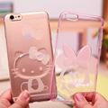 New Fashion Ultra thin Cute Cartoon Mickey Hello Kitty Stitch Cover Case for iPhone 6 6s