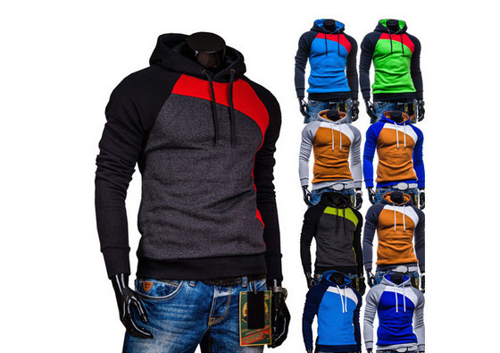 2014 New Winter Fashion Men's Hoodies Patchwork Three Colors Napping Casual Men's Sweatshirts Hooded Collar Men Coats 9 Colors 2014 New Winter Fashion Men's Hoodies Patchwork Three Colors Napping Casual Men's Sweatshirts Hooded Collar Men Coats 9 Colors