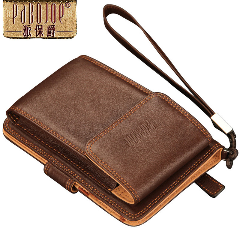 NEW Fashion Brand Wallet Men Mobile Phone Purse Multi functional Genuine Lether Wallets Clutch Card Holder