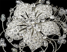 12pcs/lot Crystal Rhinestone Hair Comb Handmade