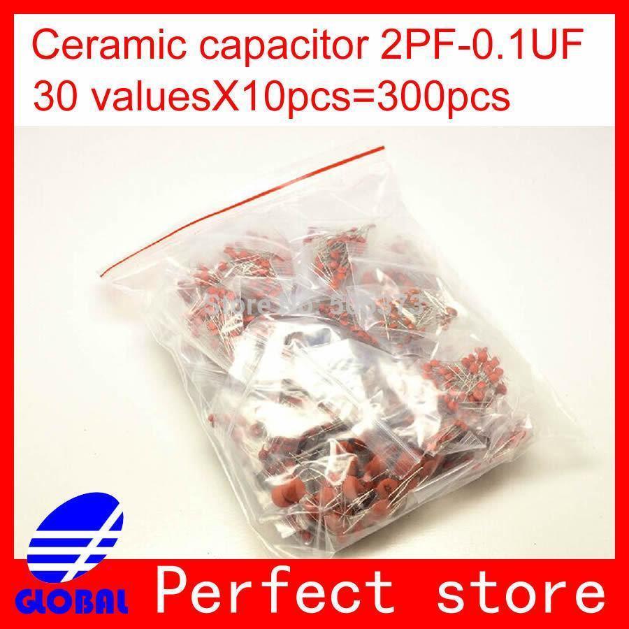 40053 Ceramic capacitor 2PF 0 1UF 30 valuesX10pcs 300pcs Electronic Components Package ceramic capacitor Assorted Kit