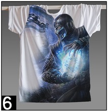New 2016 Famous Game Mortal Kombat Men T Shirt Short Sleeve MK Dragon t-shirt Round Neck Top CLASSIC SUB-ZERO Man Tee Shirts