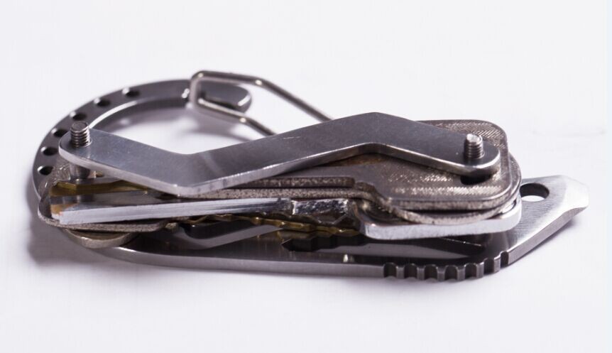 Description Picture 4 of itemEDC Multifunctional carabiner Key organizer stainless steel multi tool utility gadget pocket holder clip camp travel kit