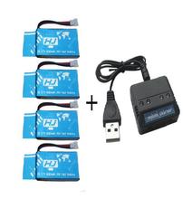 5pcs/lot Free shipping X5C X5SW X5SC CX-30 RC Quadcopter parts 3.7V 600mah Li-polymer battery*4pcs+4 in1 charger box
