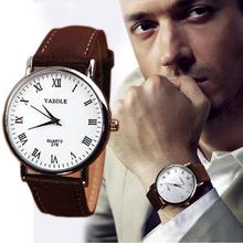 2016 Gay Men Gift New Leather Mens Quartz Analog Watch Fashion Luxury Fashion Faux Men Watches RV