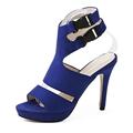 New Summer Style Women Platform Pumps Sexy Open Toe Double Buckle Strap High Heeled Sandals Stiletto