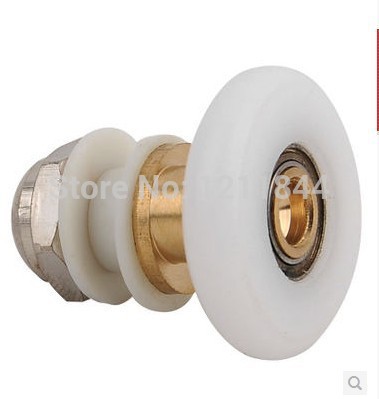 Shower room pulley glass door nylon roller wheels ...