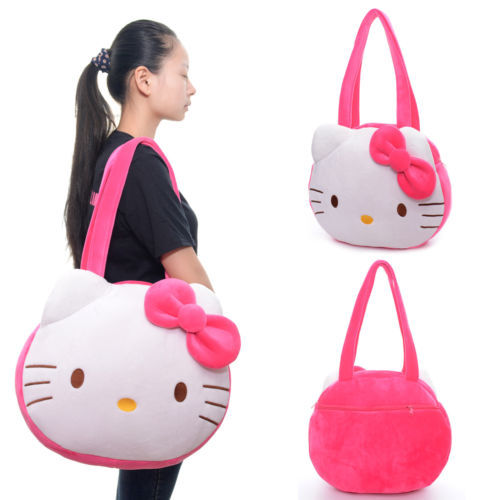 Cute Rose Hello Kitty Shoulder Bag Plush Big Carto...