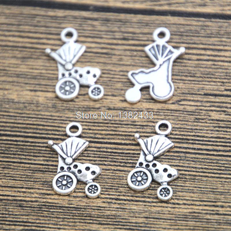 2020 Charms 40PCS//Bulk Sale Silver Tone Charm Pendant 2020