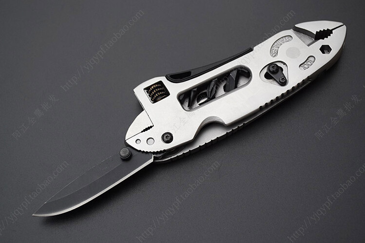 Multifunctional Survival Folding Knife Camping Screwdriver Tool Pliers Hunting Outdoor Self defense