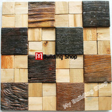 Ancient wood mosaic tile NWMT168 natural wood mosaics kitchen wall tile backsplash wood pattern