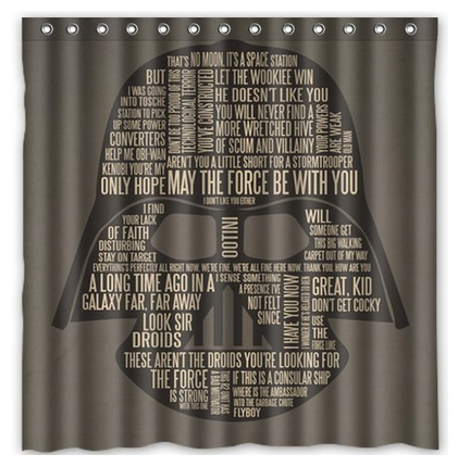 Popular Star Wars Calm Darth Vader Cool Waterproof Bathroom Shower Curtain (120x200)cm