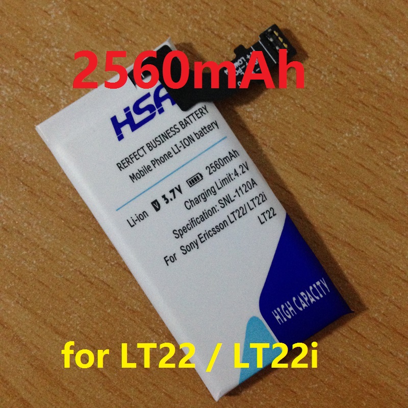 Высокая емкость 2560 мач телефона для sony xperia p lt22 lt22i agpb009-a001