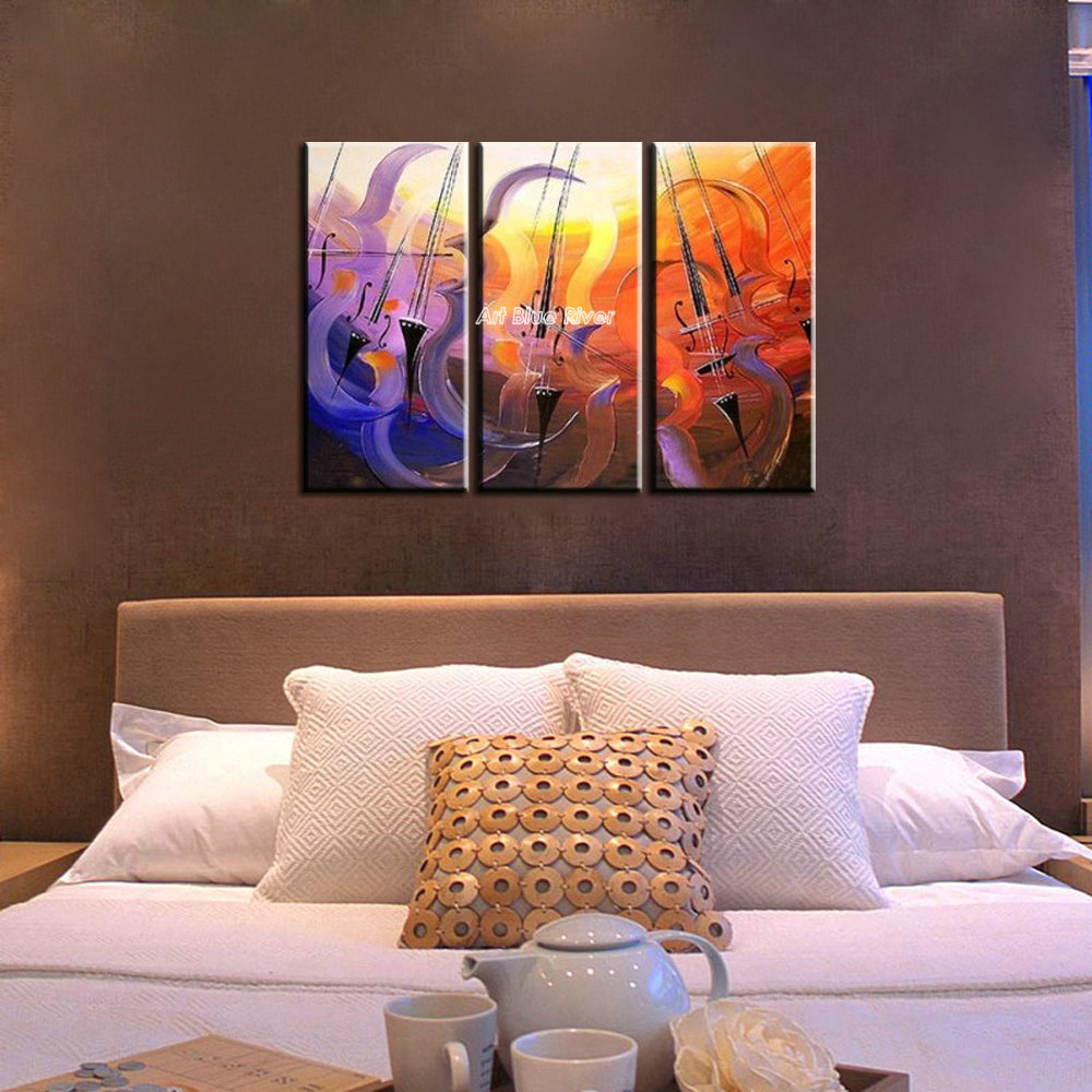 Online kopen wholesale 3 piece wall art set music uit china 3 ...