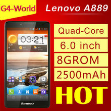 Original Lenovo A889 Phone WCDMA Android4 2 MTK6582 Quad Core1 3GHz 6 0 QHD 1GB RAM