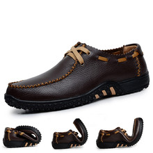 Handmade Genuine Leather Flats Men’s Slip On Moccasins Boat Shoes High Quality Loafers Brand New Driving Shoes