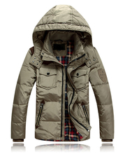 2015 Men Duck Down Winter Coat Detachable Waterproof Winter Coat Men 90 Down Jacket Coat Plus