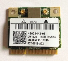 New Wireless Card for DELL DW1520 Broadcom BCM43224 BCM943224HMS Half MiniPCI-E Network Card 300Mbps