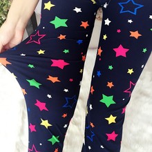 2016 Hot!Sexy Printed Space Pants Milk Sexy Silk The Waist Elastic Women Leggings