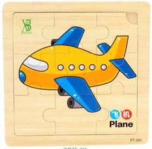 Wood child puzzle jigsaw puzzle 9 pieces of wooden baby animals 0 1 2 3 year