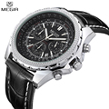 MEGIR Brand Men Sport Casual Male Watches Leather Strap Quartz Fashion Military Chronograph Watches Clock Relogio