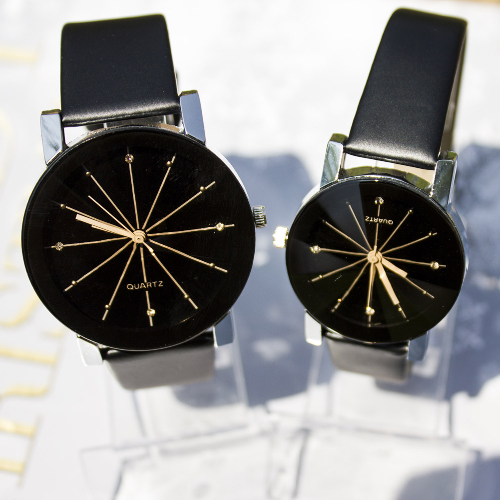 Men Women s Wristwatch Casual PU Leather Strap Round Dial Couples Quartz Watch Sport Watches