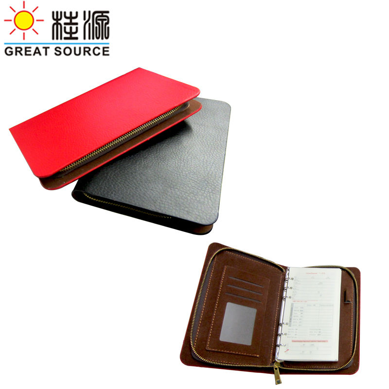 Купить PU leather 6 ring zipper binder zipper binder в интернет