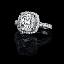 Big Promotion 925 Sterling Silver Luxury 4 Carat CZ Diamond Crystal Wedding Ring For Women RING