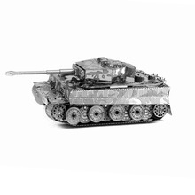3D Metal Puzzles DIY Model Tiger Tank T34 tank Sherman tank Children Jigsaws toys Present Gift