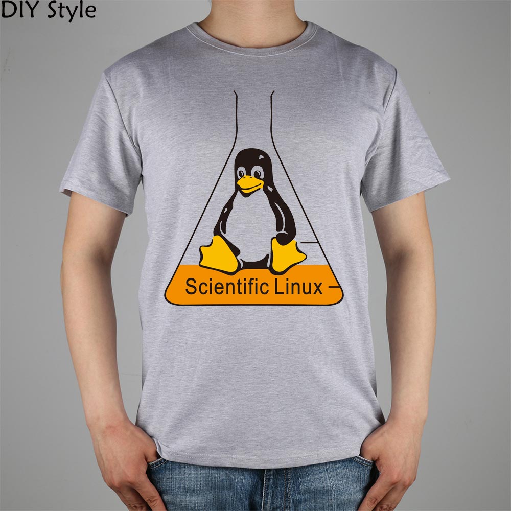 科学linux リトル ペンギン tシャツ トップライクラ綿の男性tシャツ新デザイン高