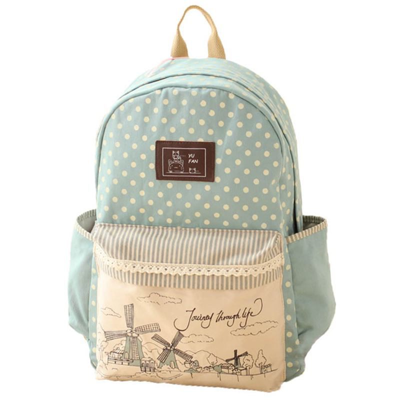 2015 Fashion Women's Canvas printing Backpack School bag For Girl Ladies Teenagers Casual Travel bags Schoolbag Bagpack QT381