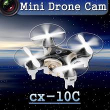 Free Shipping Cheerson CX-10C Camera Drone Mini 2.4G 4CH 6 Axis RC Quadcopter with Camera RTF MODE2 Best Gift for KIds FSWB