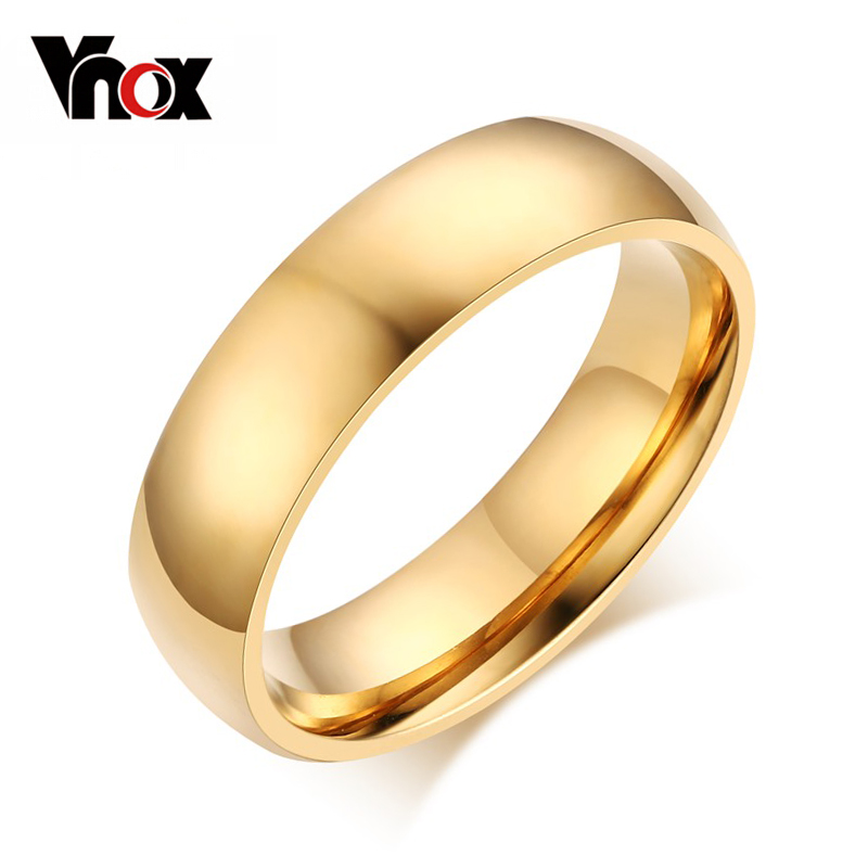 Promotion 18K gold plated ring wedding rings for men women stainless steel couple jewelry wholesale