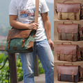 Men's Retro Vintage Shoulder Messenger Distressed Genuine Crazy