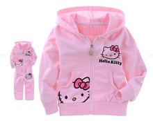 Baby Girl Hello Kitty Kids Clothes Sets Suit Cartoon Sweatshirts+pants 2pcs Girls Clothing Set Conjunto Menina
