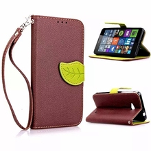 Leaf Clasp PU Leather Case for Microsoft Lumia 640 with Stand Function 2 Card Holder Wallet