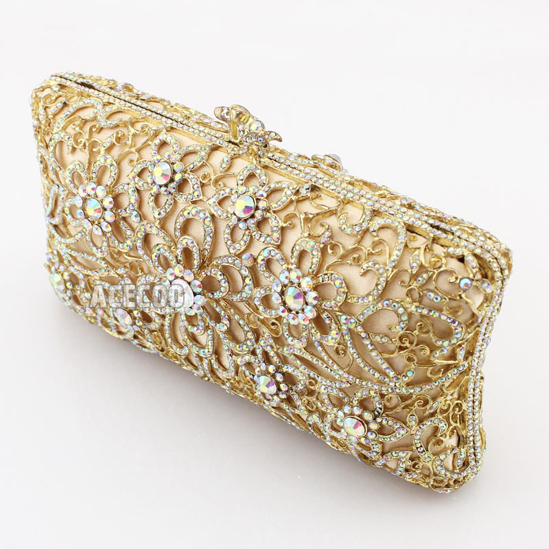 Gold Evening Bags Clutches - Mc Luggage