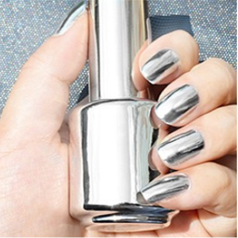 2 Bottles 15ml Silver Mirror Effect Nail Polish Varnish Top Coat Aeproduct Getsubject