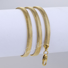 3 6mm Snake Herringbone Link Rose Yellow Gold Filled GF Mens Womens Chain Necklace Wholesale Gift
